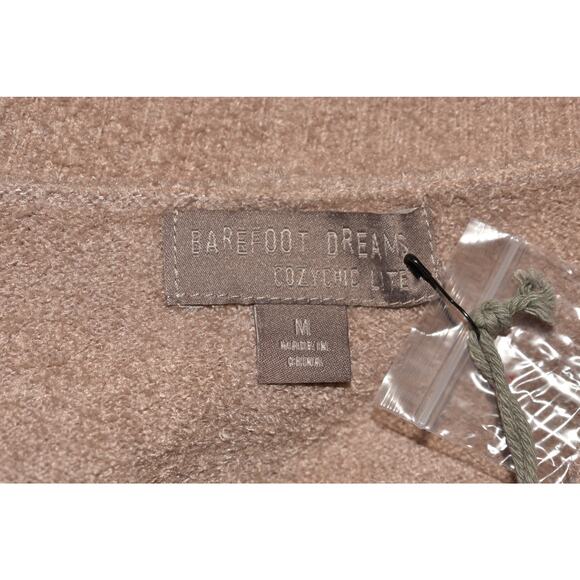 BAREFOOT DREAMS NEW $125 CozyChic Lite Circle Open Cardi Taupe Medium - Picture 3 of 3
